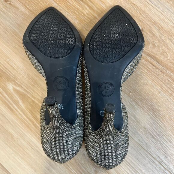 MICHAEL KORS Natalie Flex High Pump Glitter Chain Mesh Size 5.5 - Picture 8 of 8